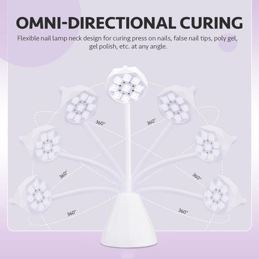 GAOY Omin-Cure flexible neck close-up demonstrating adjustable angle for precision