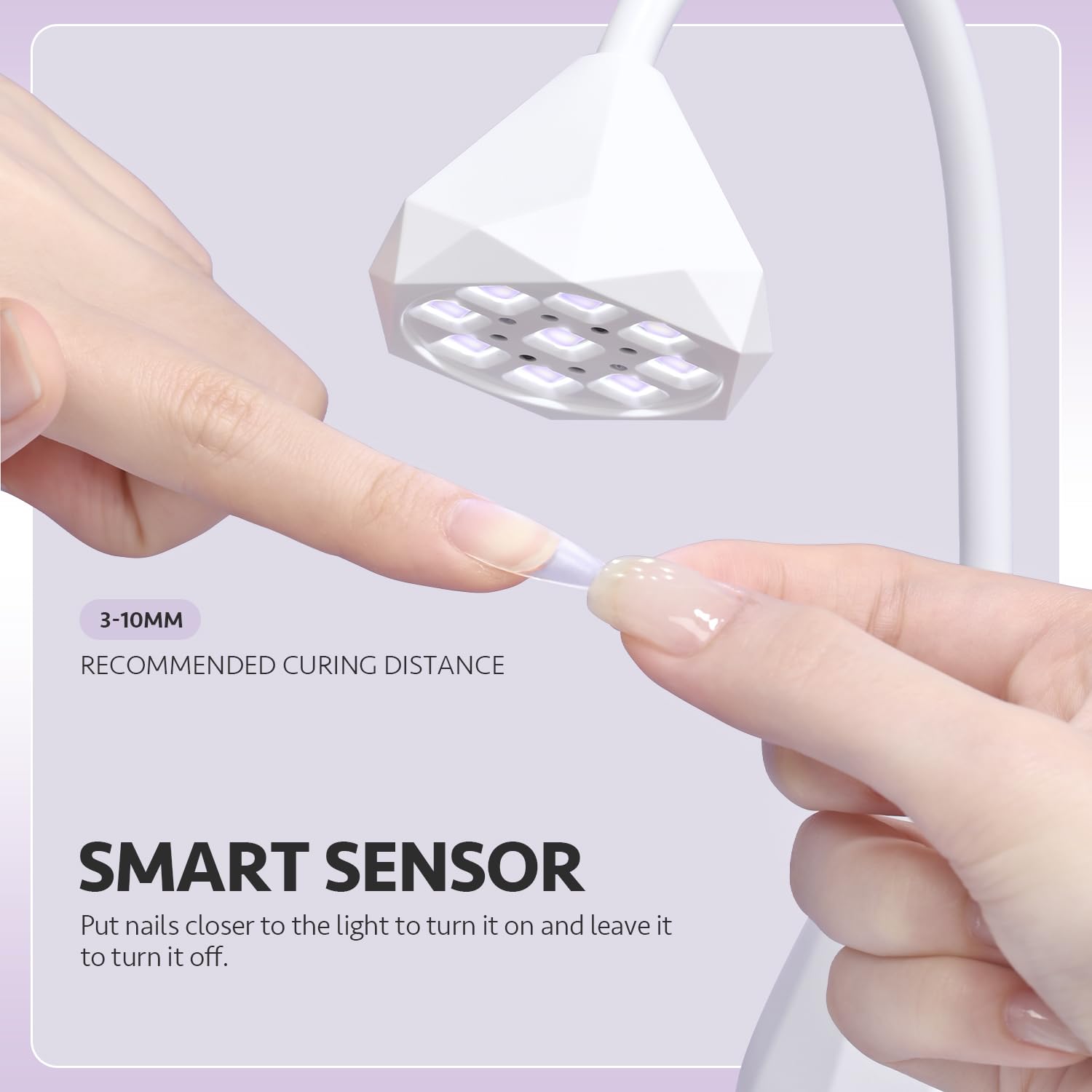 GAOY Omin-Cure LED array detail showing nine dual-source bulbs for even curing