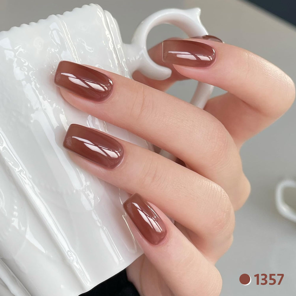 GAOY on nail swatches hand display showing layered translucency and wearable looks benefit