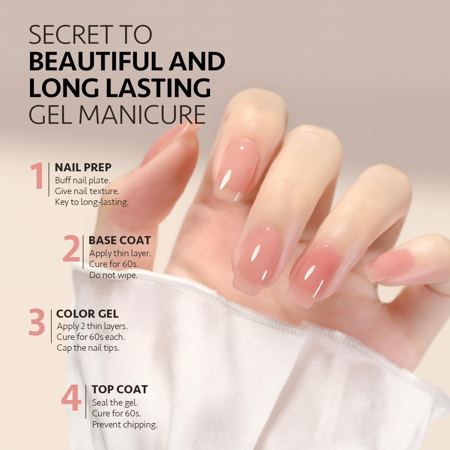 GAOY open bottle and brush showing brush size and easy application benefit for neat strokes