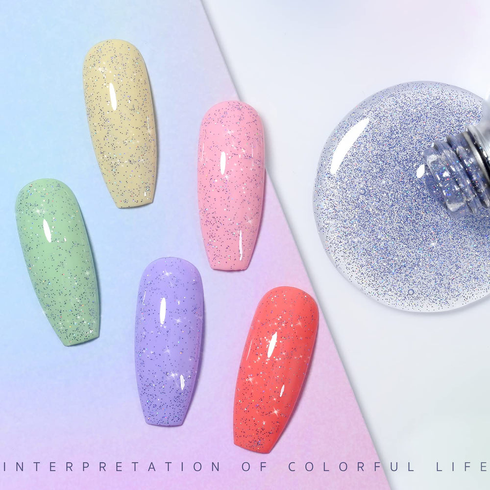 GAOY bottle in a manicure kit flatlay suggesting easy at-home use