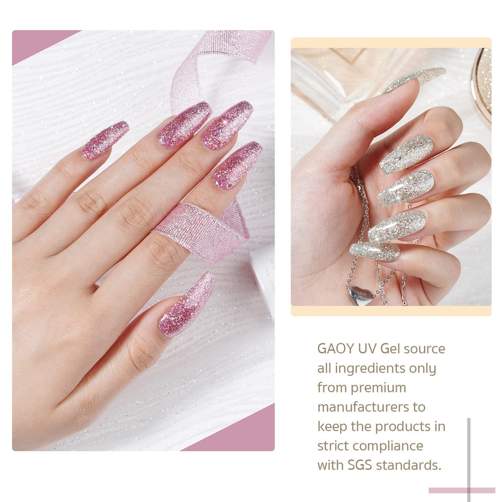GAOY polish being applied on nails demonstrating smooth coverage and precision