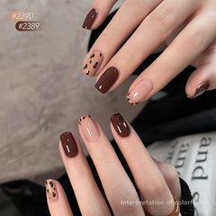 GAOY nail swatch on hand model showcasing cured high-shine finish for salon look