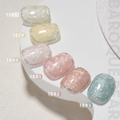 GAOY polished nails lifestyle scene wearing mermaid shimmer, shows finished look benefit