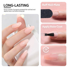 GAOY poly gel being applied to a nail demonstrating fast extension benefit