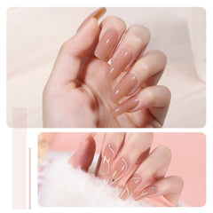 GAOY poly gel brush applying gel to nail demonstrating quick application and control