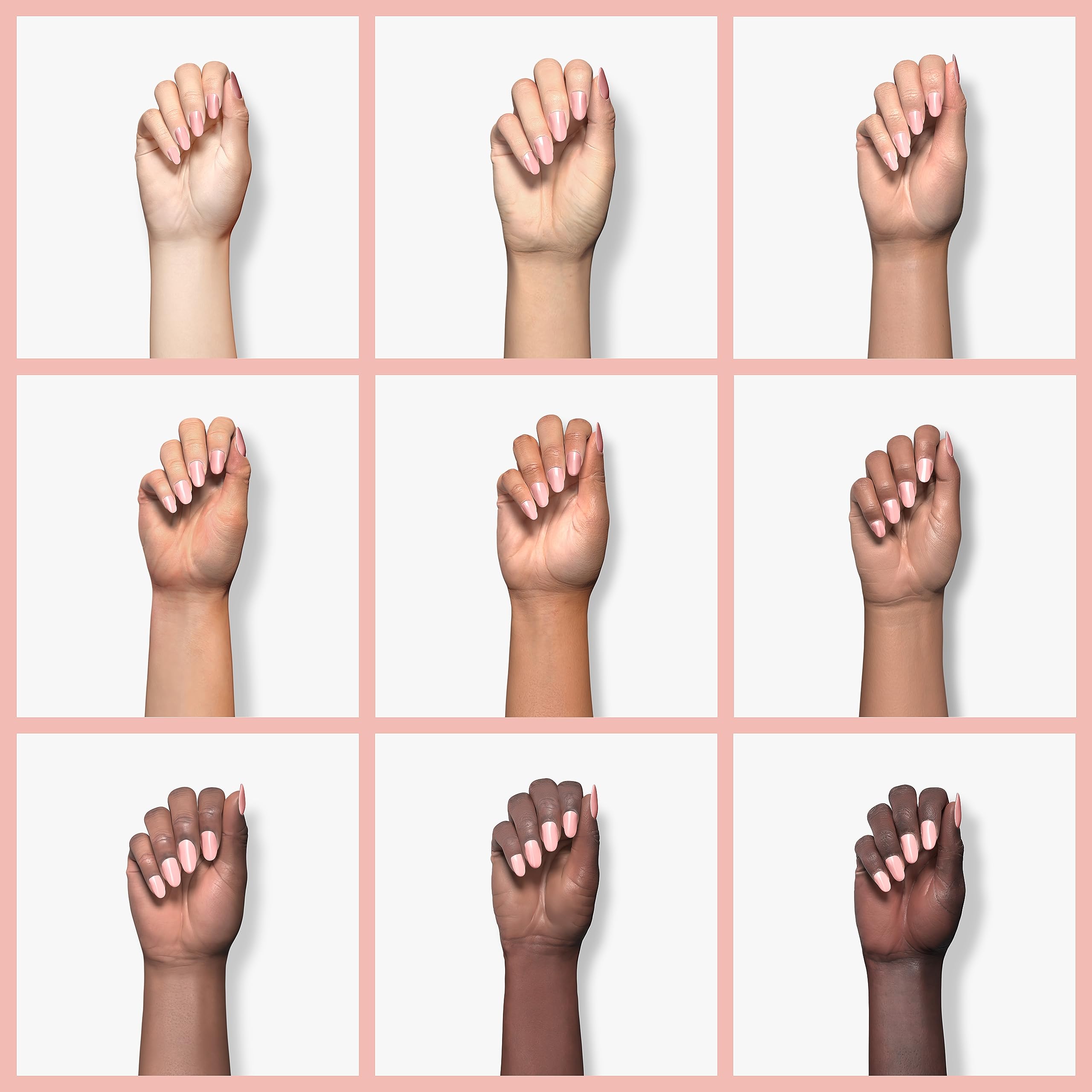 GAOY poly gel cured nail finish showing glossy natural-nude result and long-lasting wear