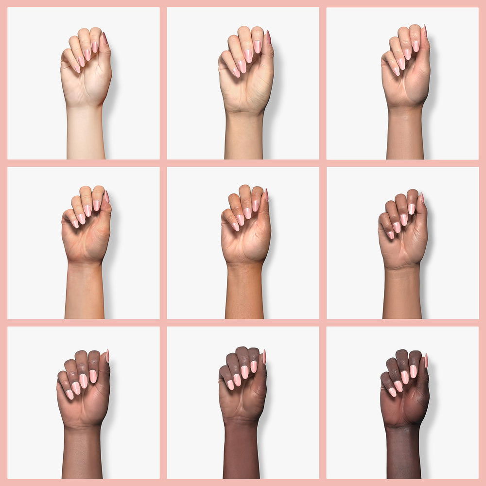 GAOY poly gel cured nail finish showing glossy natural-nude result and long-lasting wear