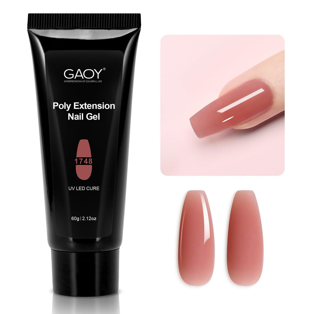 GAOY poly gel jar front view showing label and generous 60g volume benefit