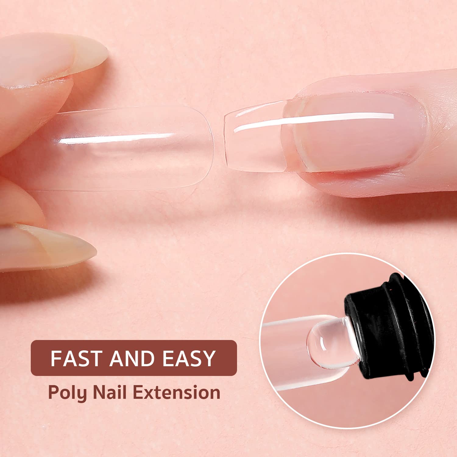 GAOY close-up open jars showing smooth poly gel texture for seamless shaping