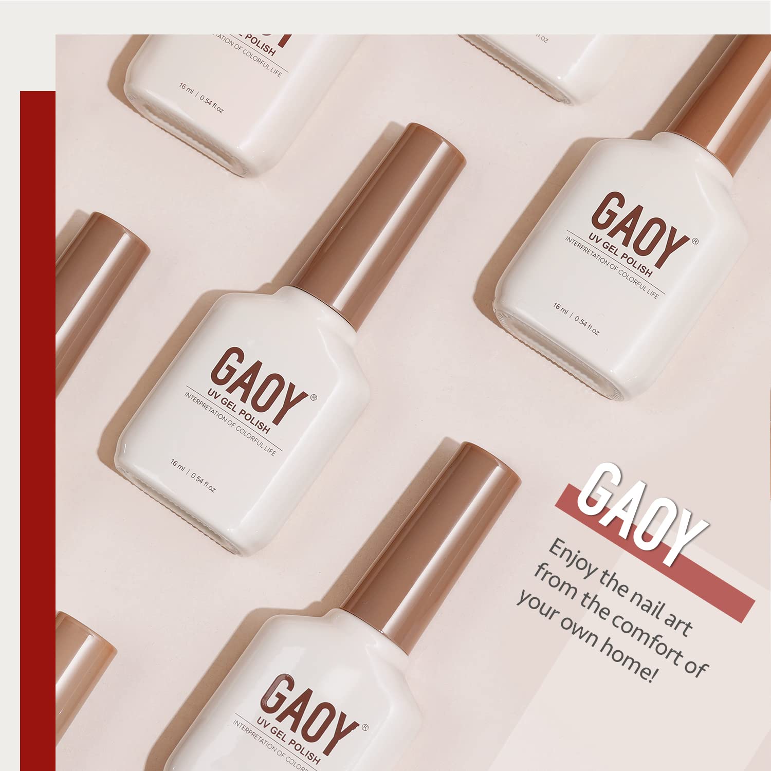 GAOY polish placed at a salon station demonstrating pro-quality home results