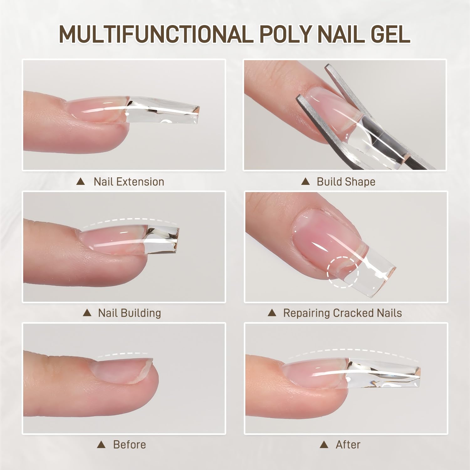 GAOY poly gel being used in a salon setting showing professional results