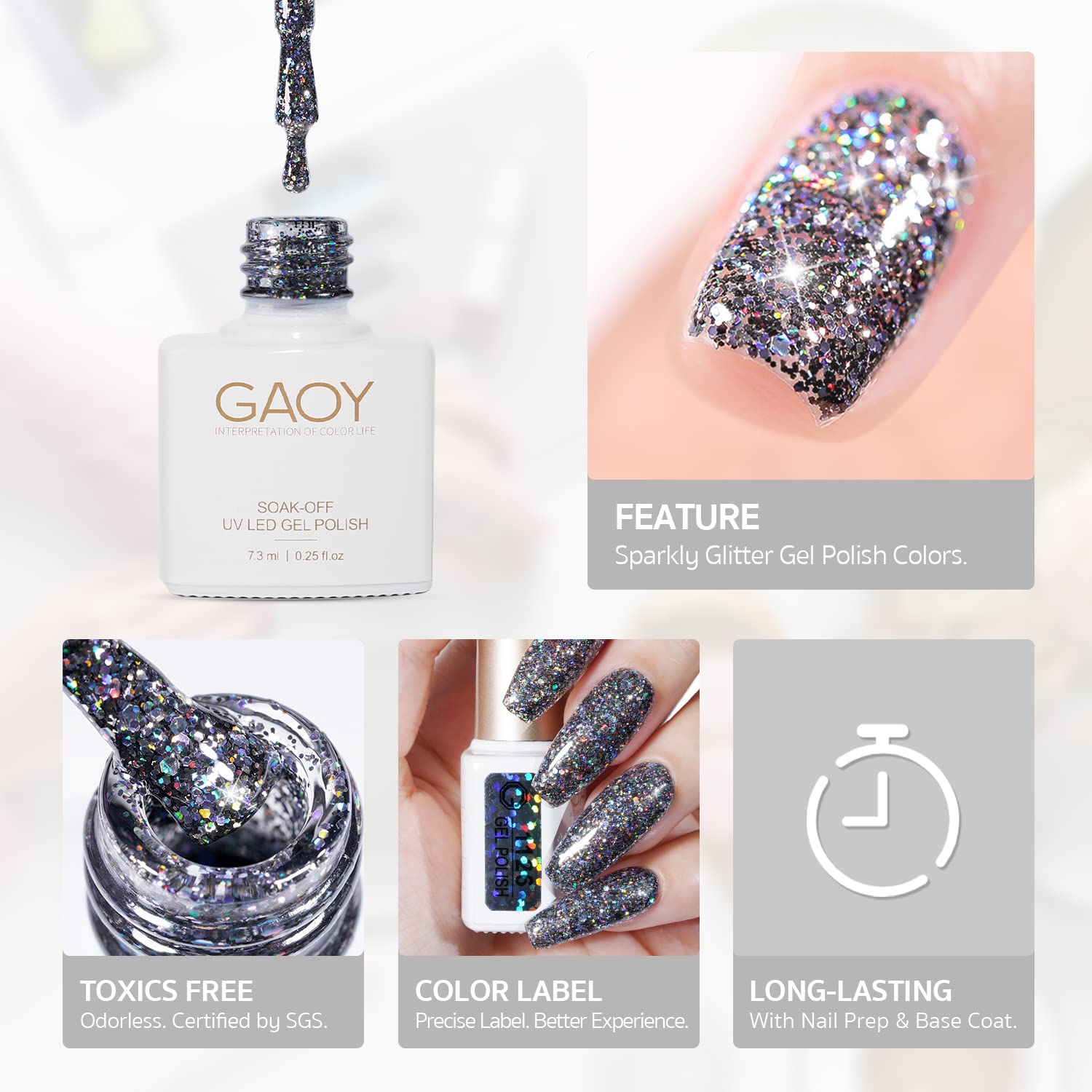 GAOY bottle held in hand for scale and small travel-friendly kit benefit