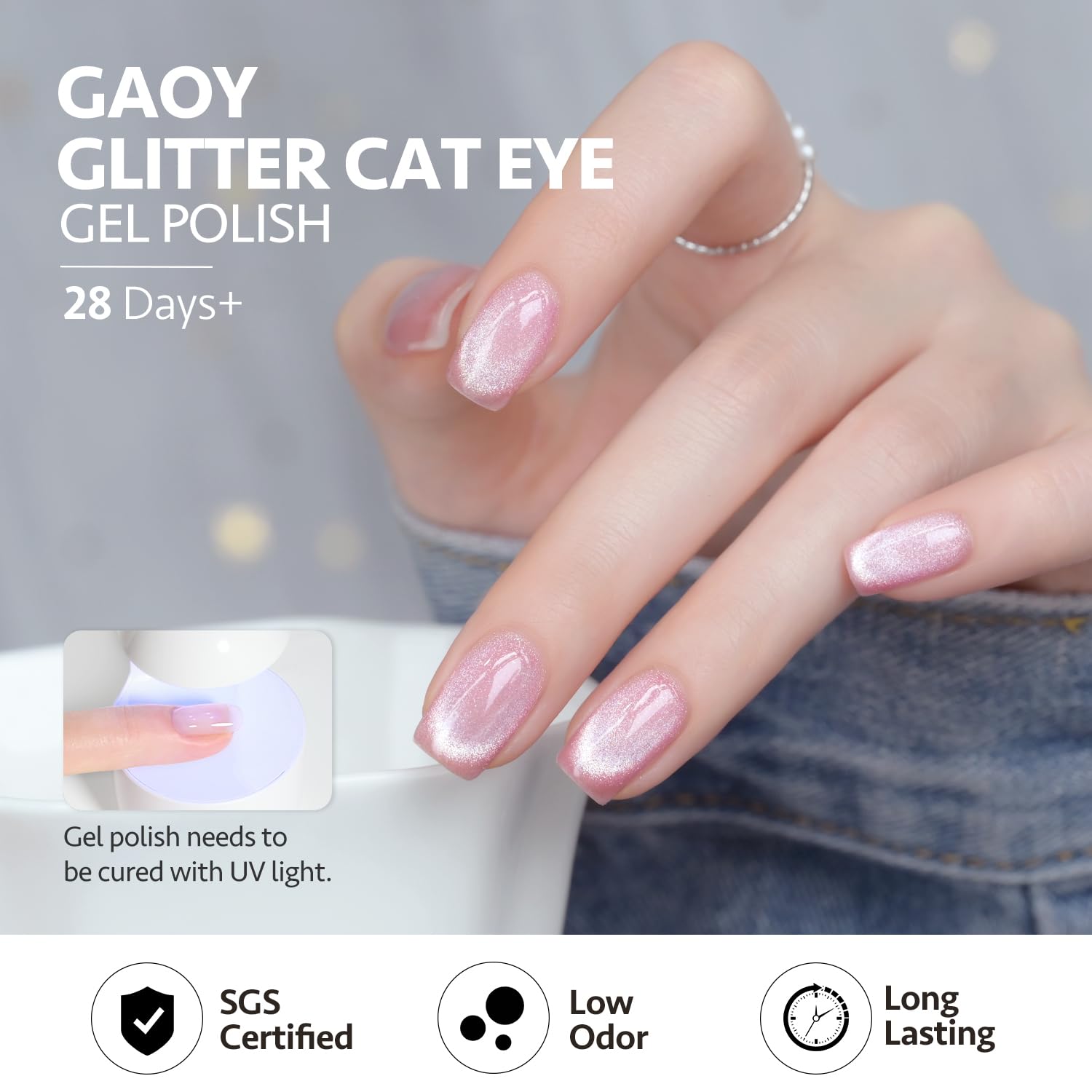 GAOY bottle in hand to illustrate 16ml size and travel-friendly benefit