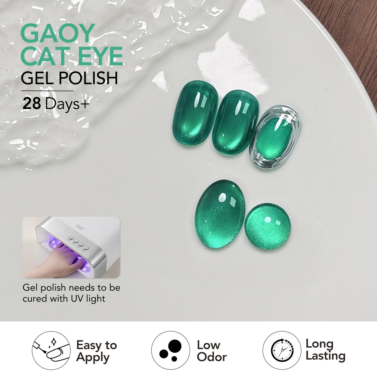 GAOY bottle beside coin for scale showing travel-ready 6.5ml size