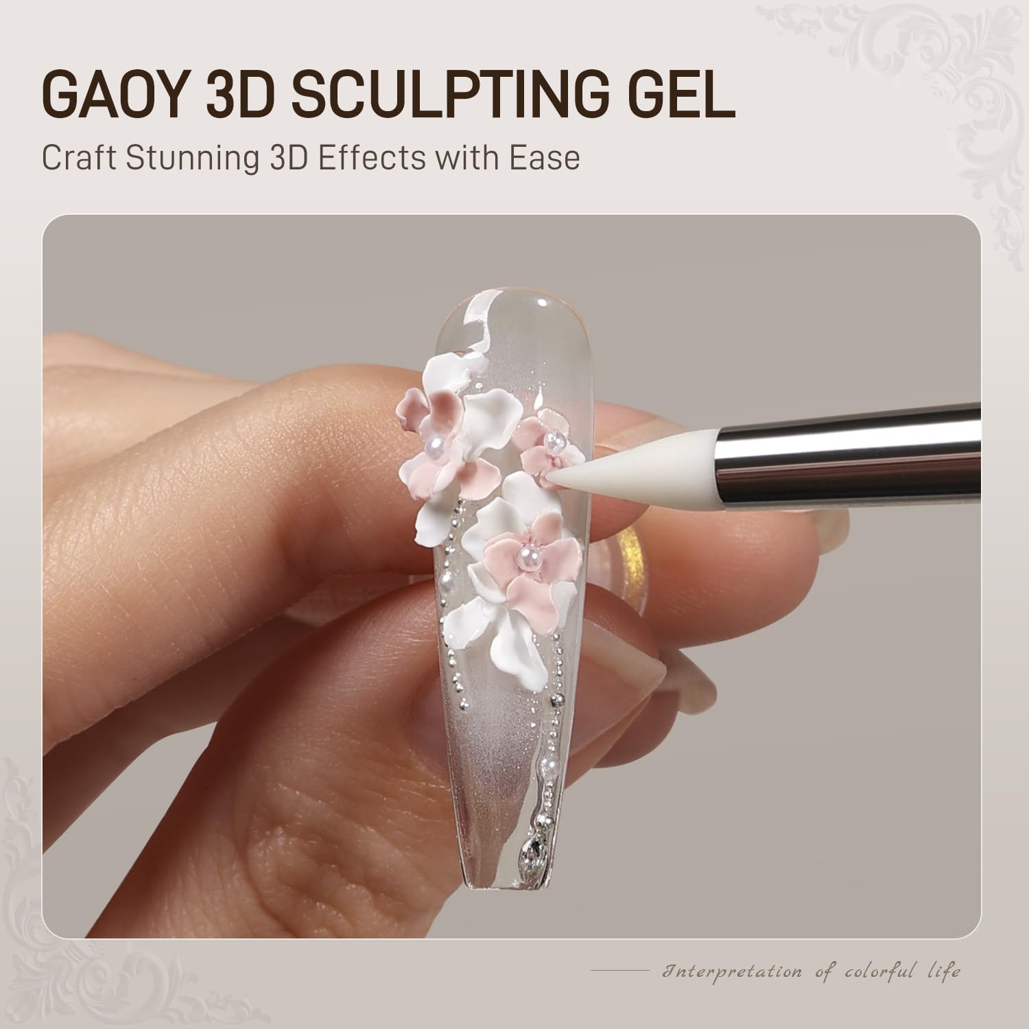 GAOY sculpting gel texture close-up showing solid consistency for precise shaping