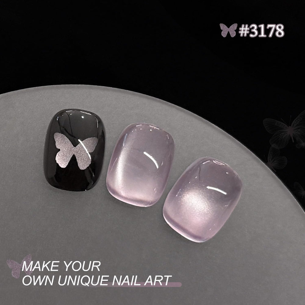 GAOY shade swatches on color wheel highlighting six cosmic violet tones for styling ideas