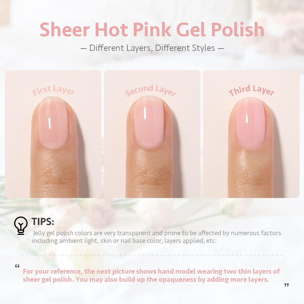 GAOY brush applying sheer pink polish for even coverage benefit