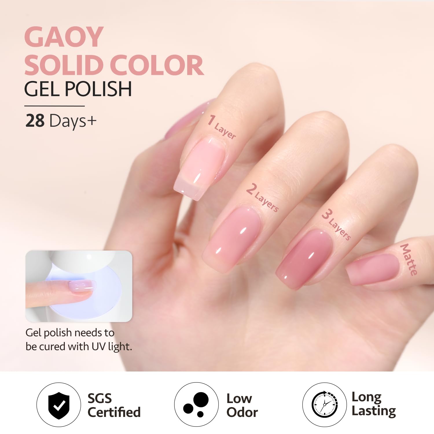 GAOY in a home manicure setup showing easy DIY application and results