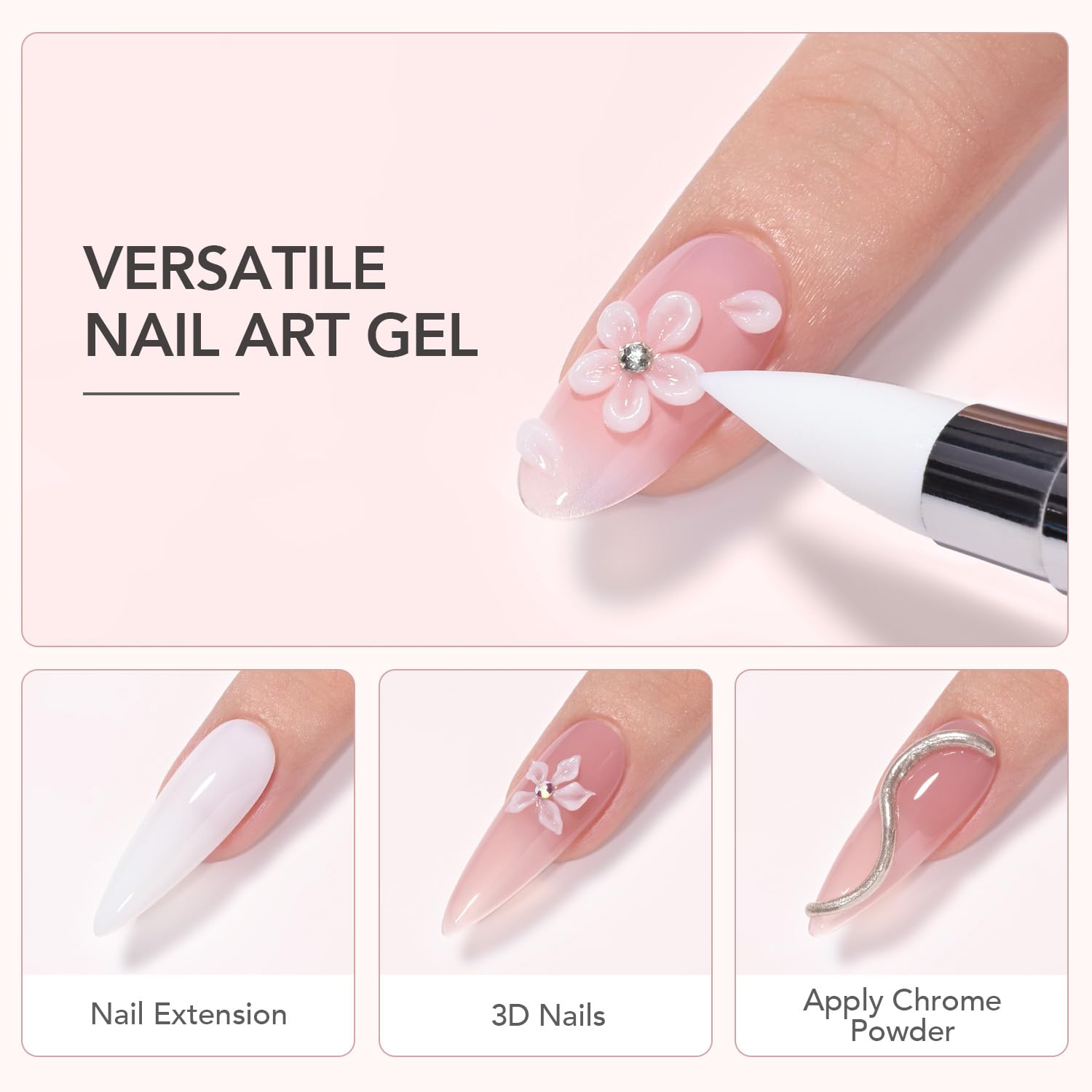 GAOY double-end silicone pen held demonstrating precise 3D shaping and placement