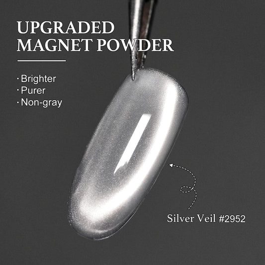 GAOY brush stroke of Silver Veil showing translucency and glitter, preview finish