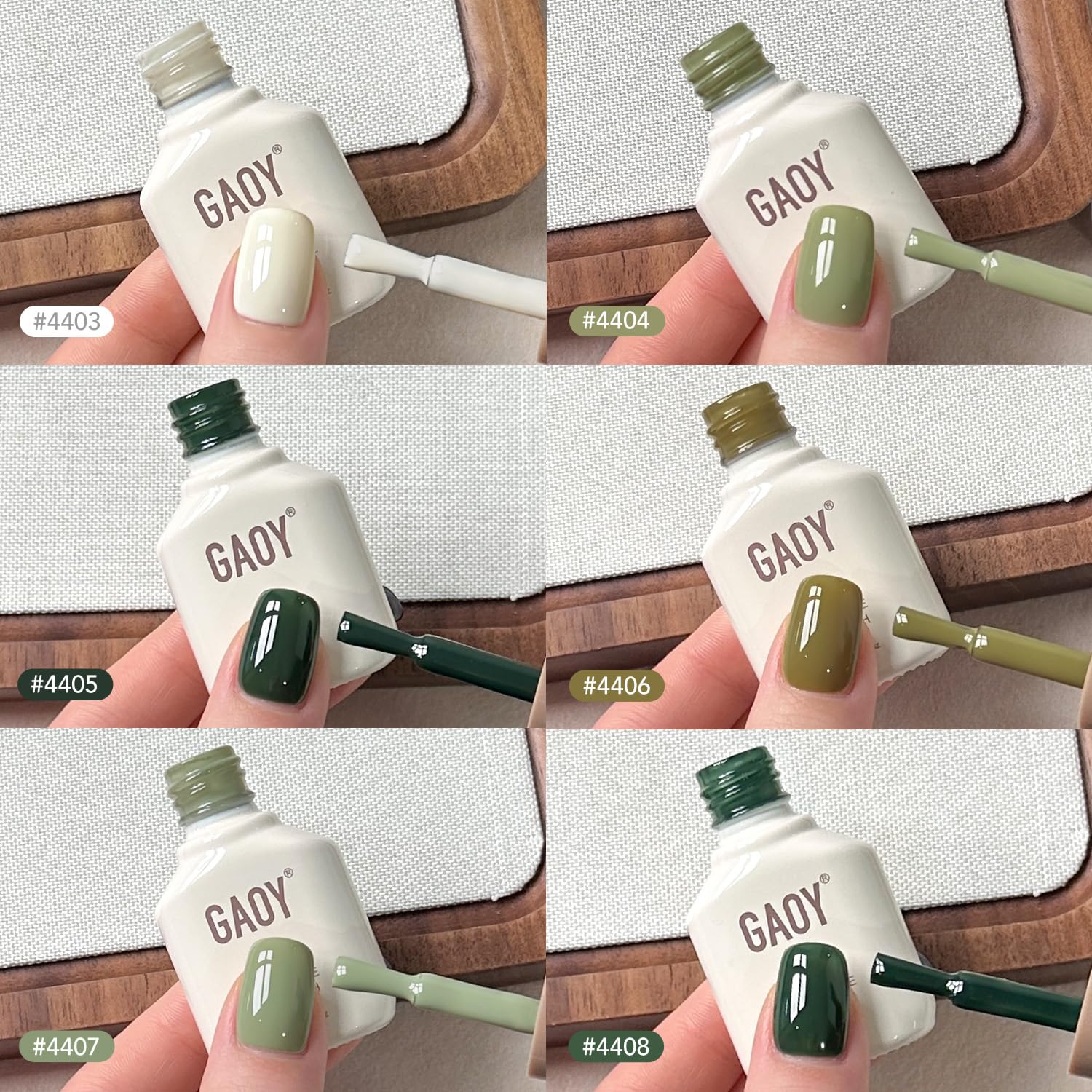 GAOY single bottle emerald shade label detail emphasizing precise application and pigment