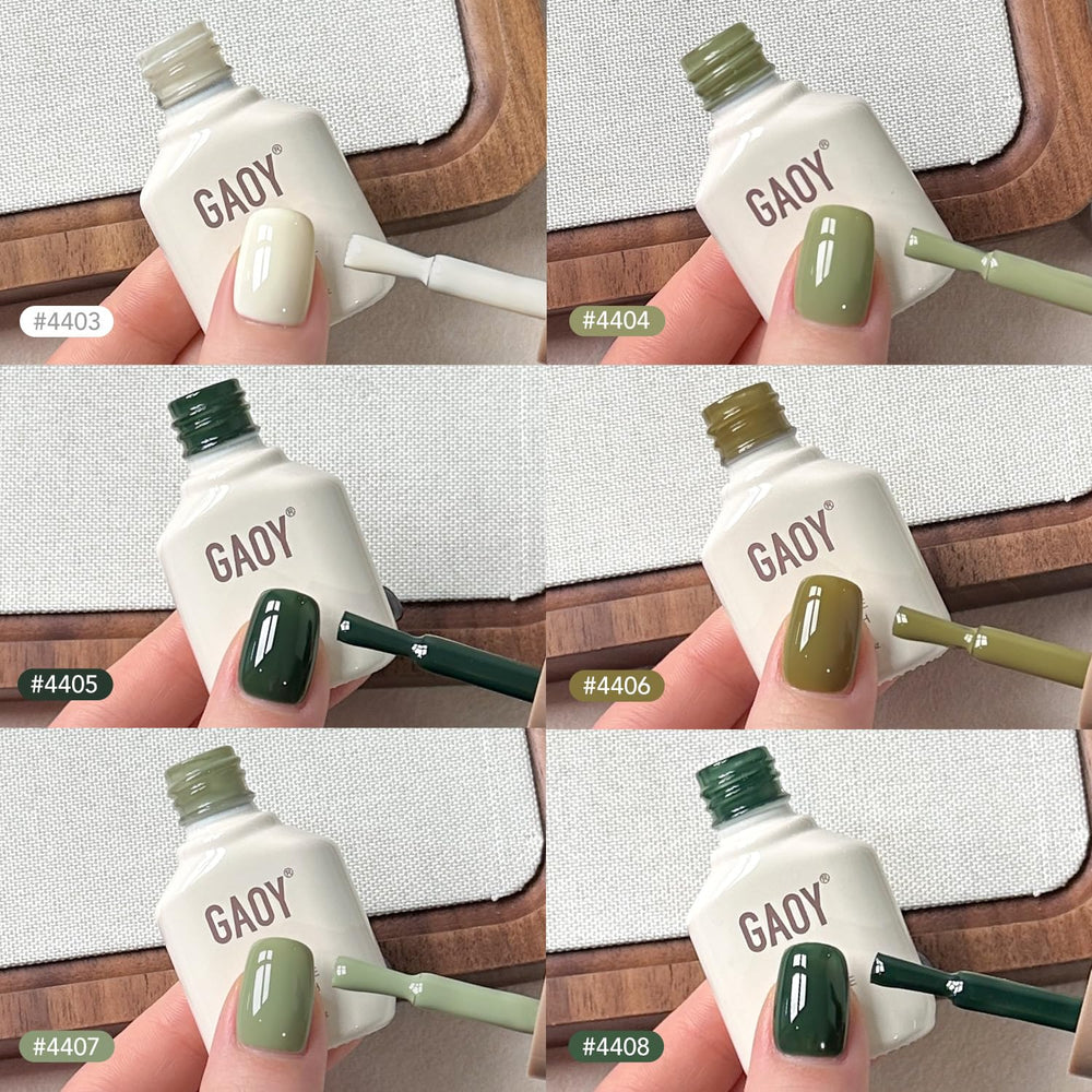 GAOY single bottle emerald shade label detail emphasizing precise application and pigment