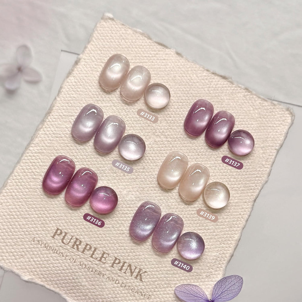 GAOY six gel polish bottles arranged with visible color swatches