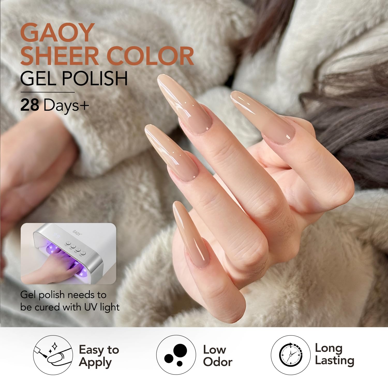 GAOY bottle next to a coin showing compact 6.5ml size for travel convenience