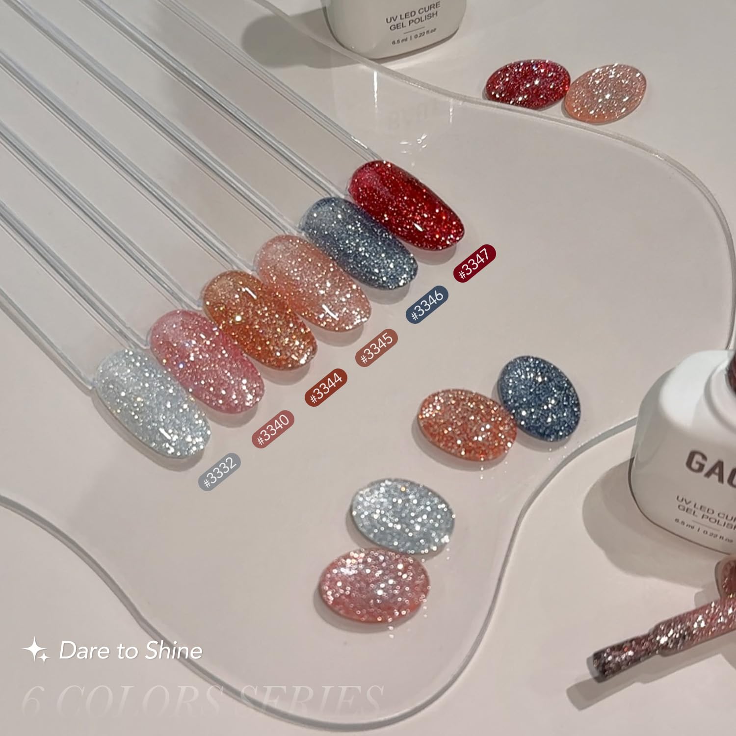 GAOY bottle beside coin to show 6.5ml size for travel-friendly convenience