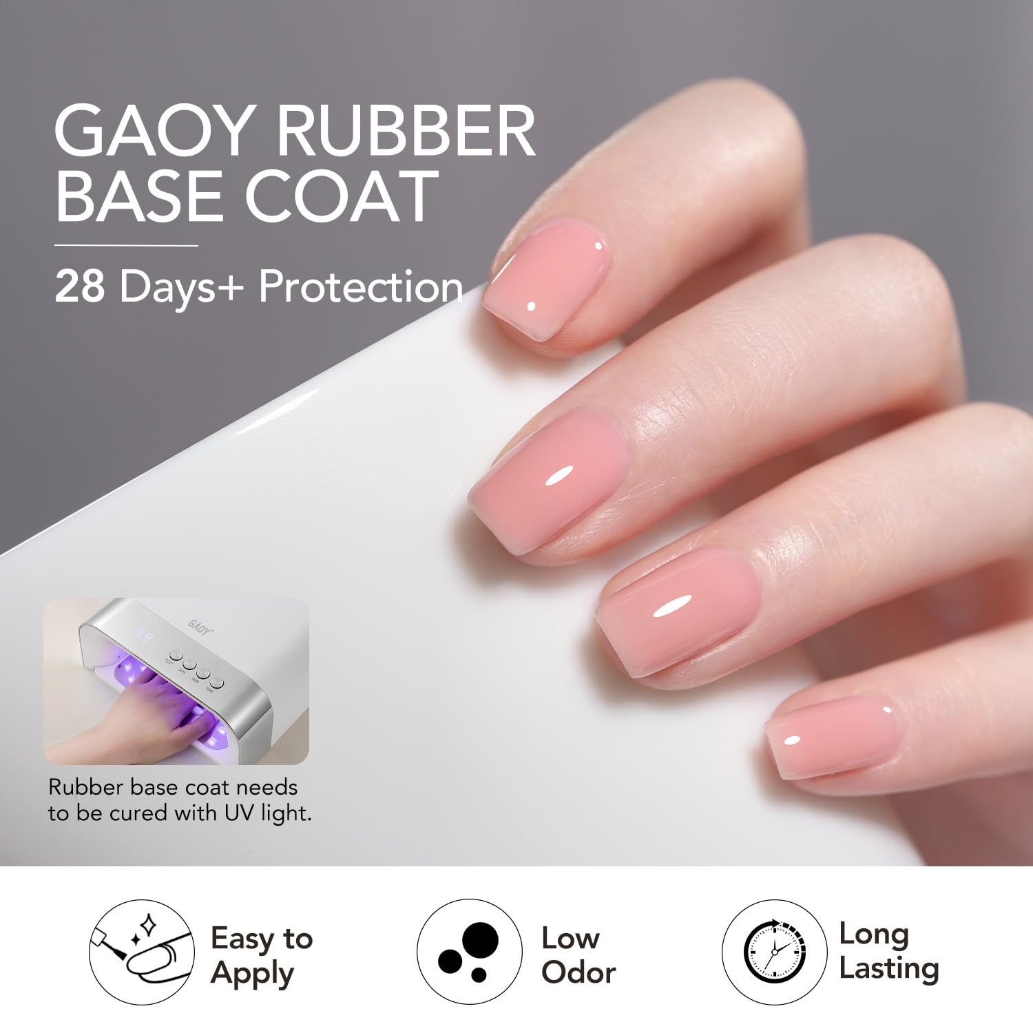 GAOY size comparison next to fingers showing bottle volume and control