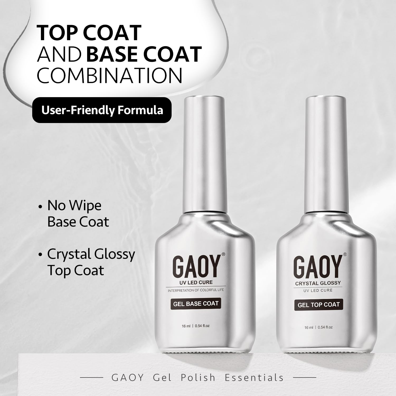 GAOY 16ml bottle shown next to ruler illustrating larger volume for fewer replacements