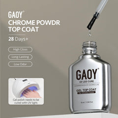 GAOY bottle next to a coin to show 16ml volume for multiple manicures