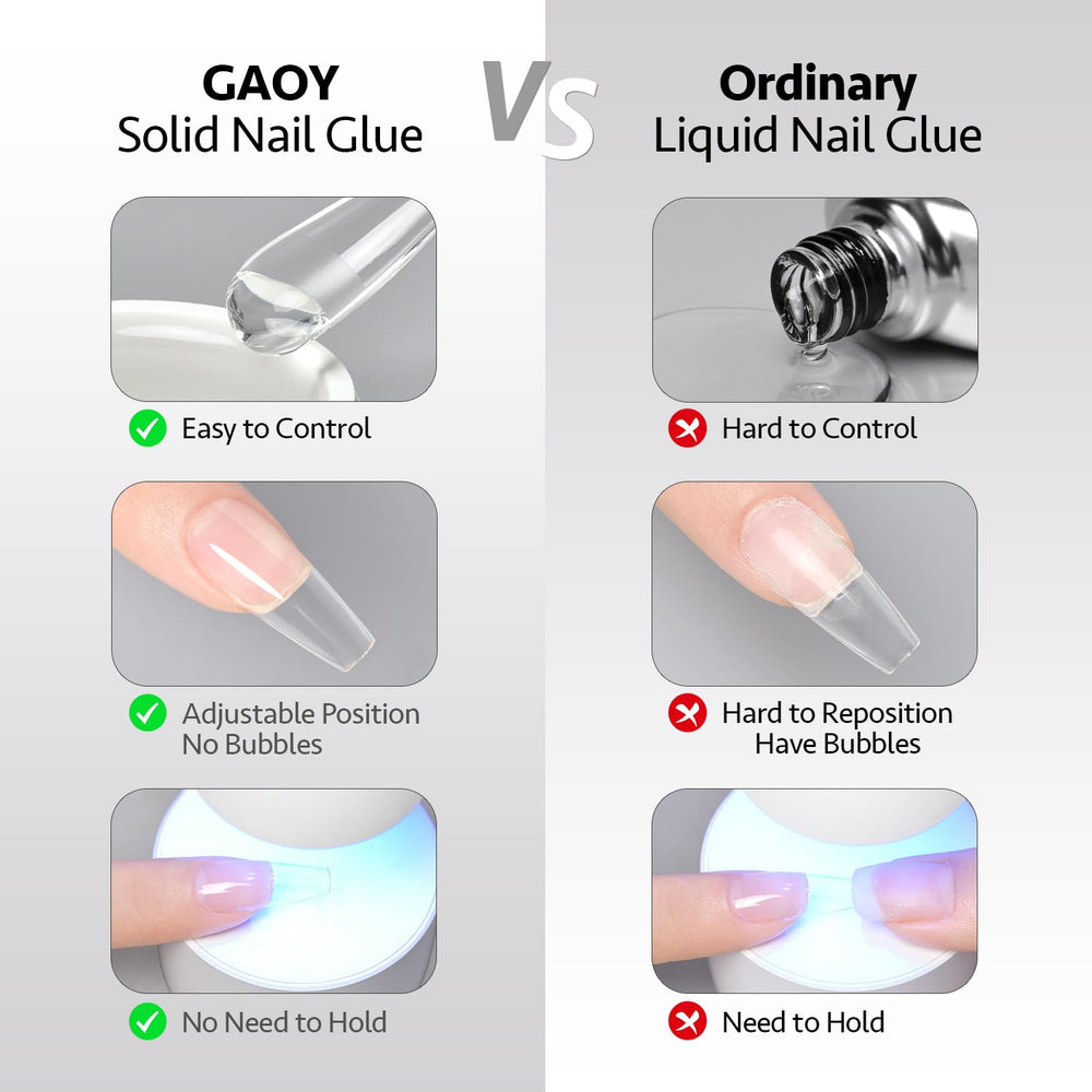 GAOY solid gel texture close-up demonstrating non-sticky application benefit