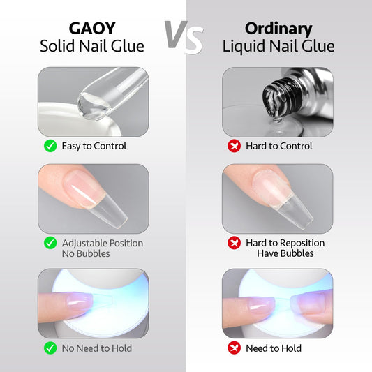 GAOY solid gel texture close-up demonstrating non-sticky application benefit