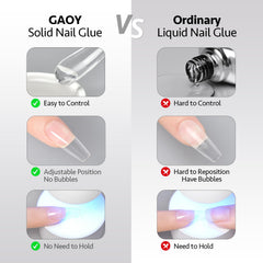 GAOY solid gel texture close-up demonstrating non-sticky application benefit