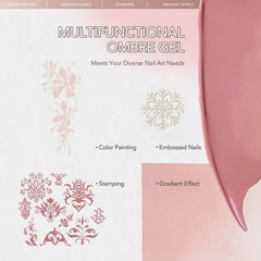 GAOY sponge applicator in use blending two colors for quick mess-free ombre