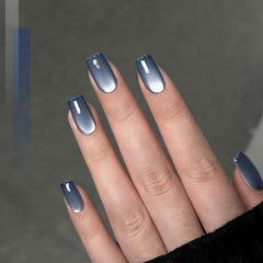 GAOY brush applying jelly-blue polish showing smooth, even coverage benefit