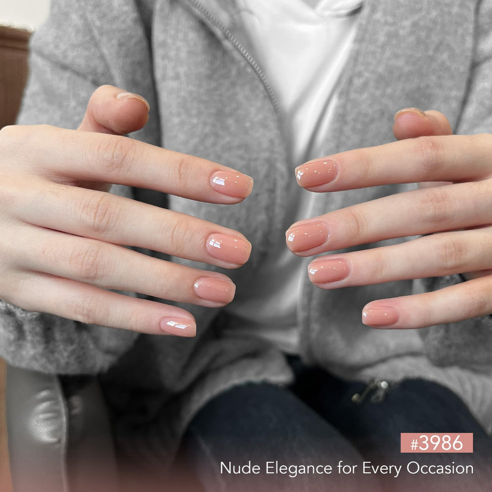 GAOY swatch gradient fan showing translucent nude colors for layering options