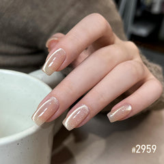 GAOY swatched nails on fingers showing holographic cat eye effect and contrast