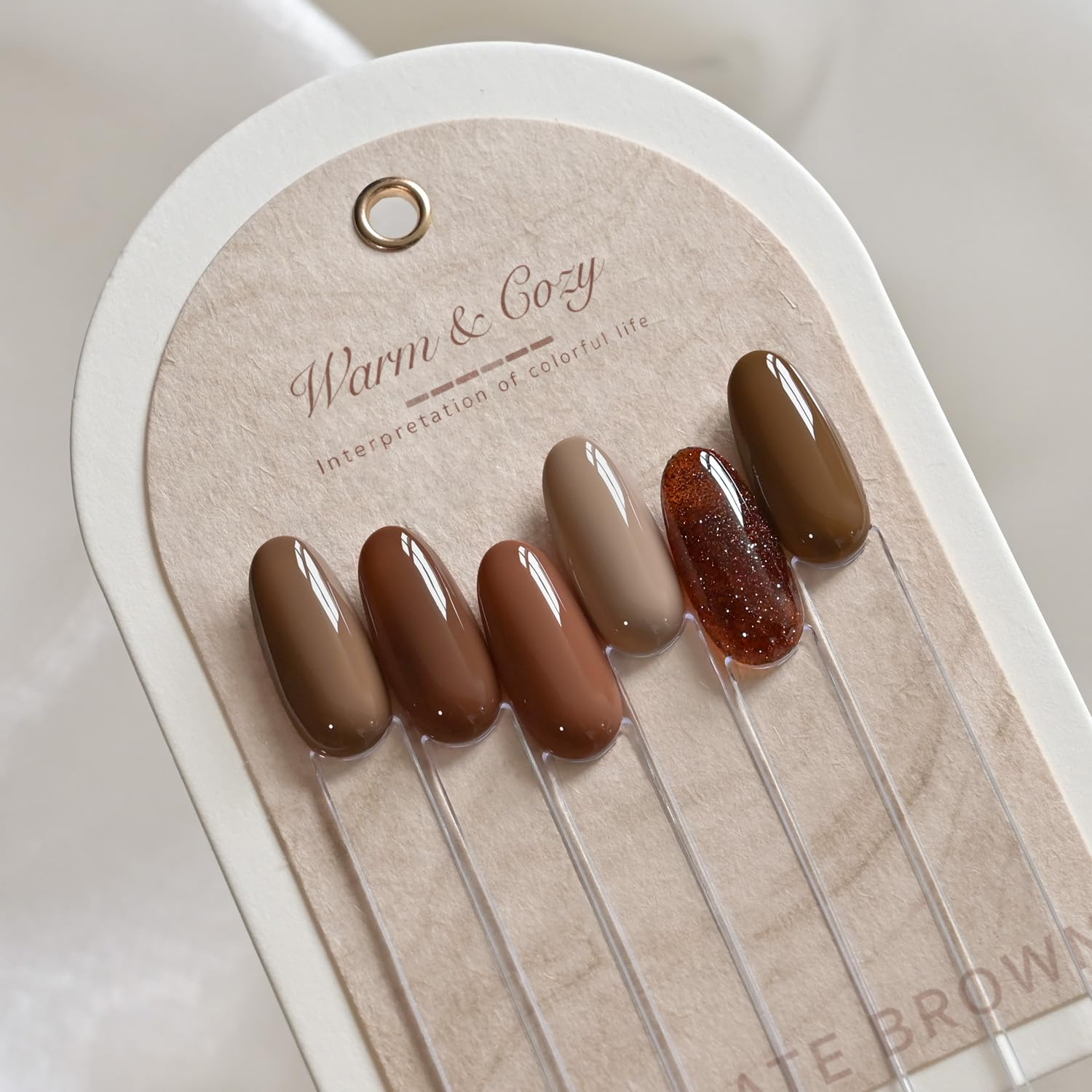 GAOY color swatches on a nail wheel demonstrating versatile autumn looks