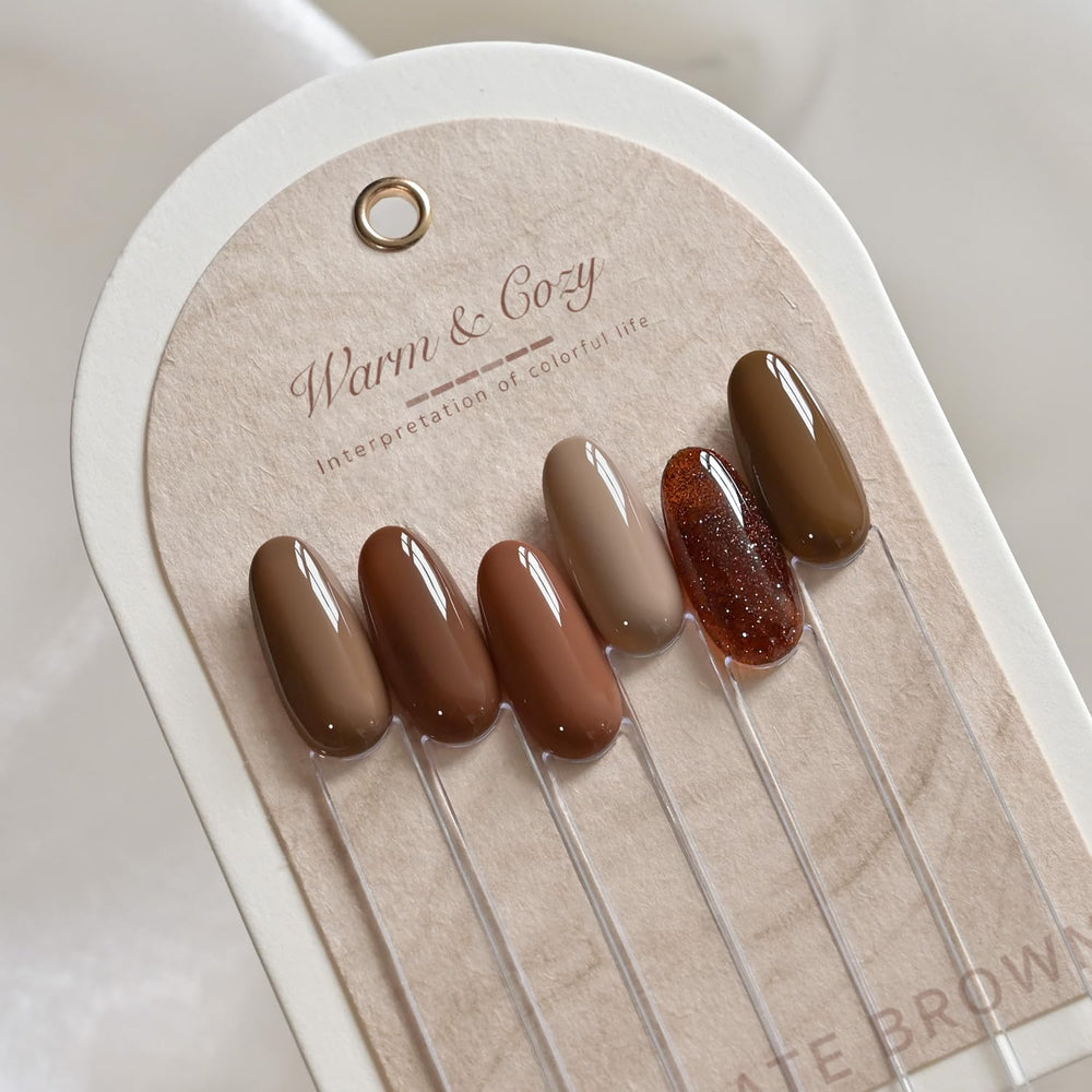 GAOY color swatches on a nail wheel demonstrating versatile autumn looks
