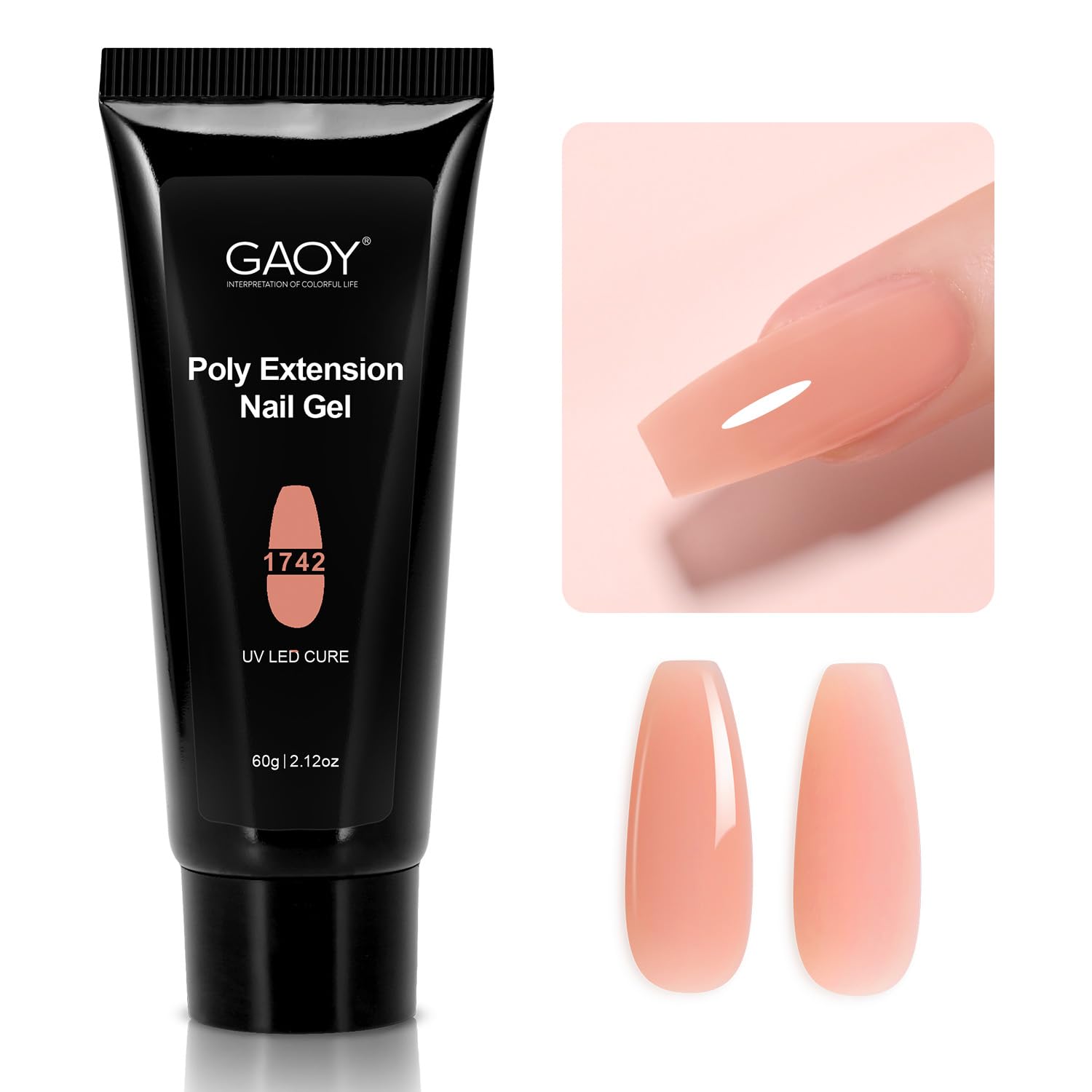 GAOY jar front view showing tea rose gel and clear labeling for easy identification