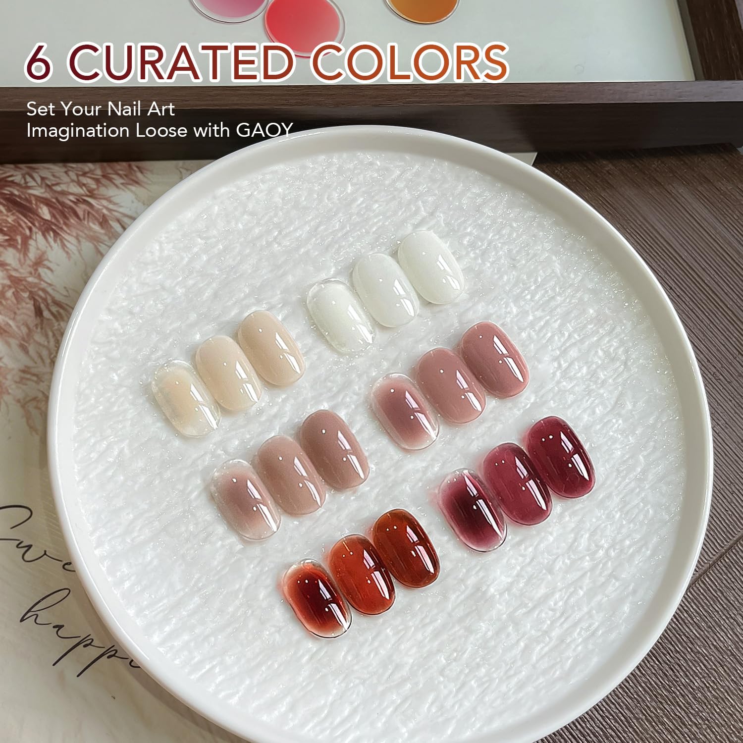 GAOY brush stroke texture of milky white builder gel demonstrating smooth self-leveling benefit