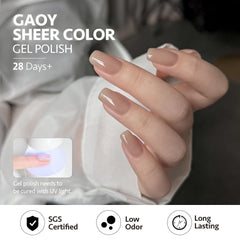 GAOY texture close-up of a thin translucent coat, revealing smooth jelly finish