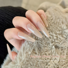 GAOY texture close-up of cured gel showing smooth glossy translucent finish