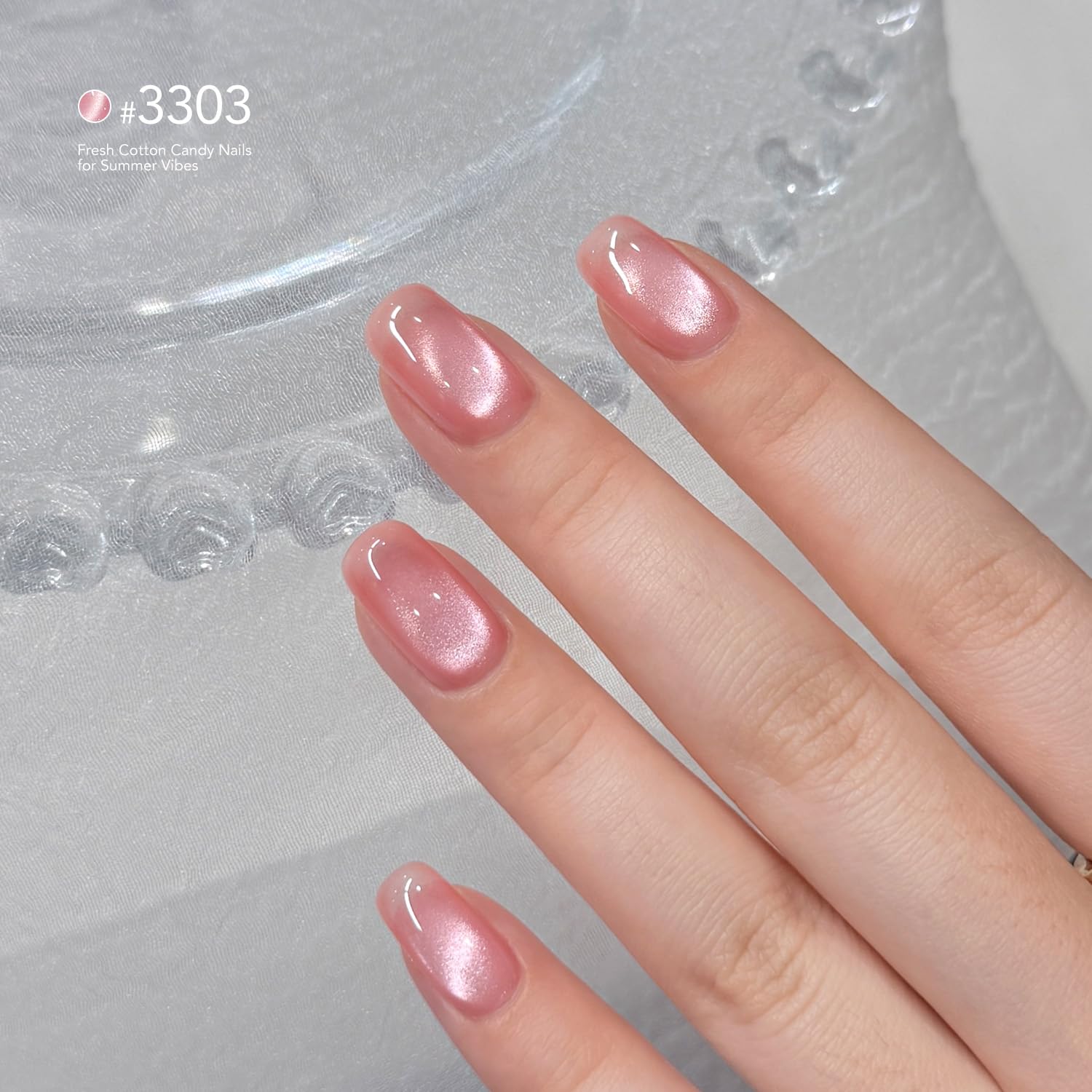 GAOY close-up texture of glitter holographic finish, highlighting reflective sparkle benefit