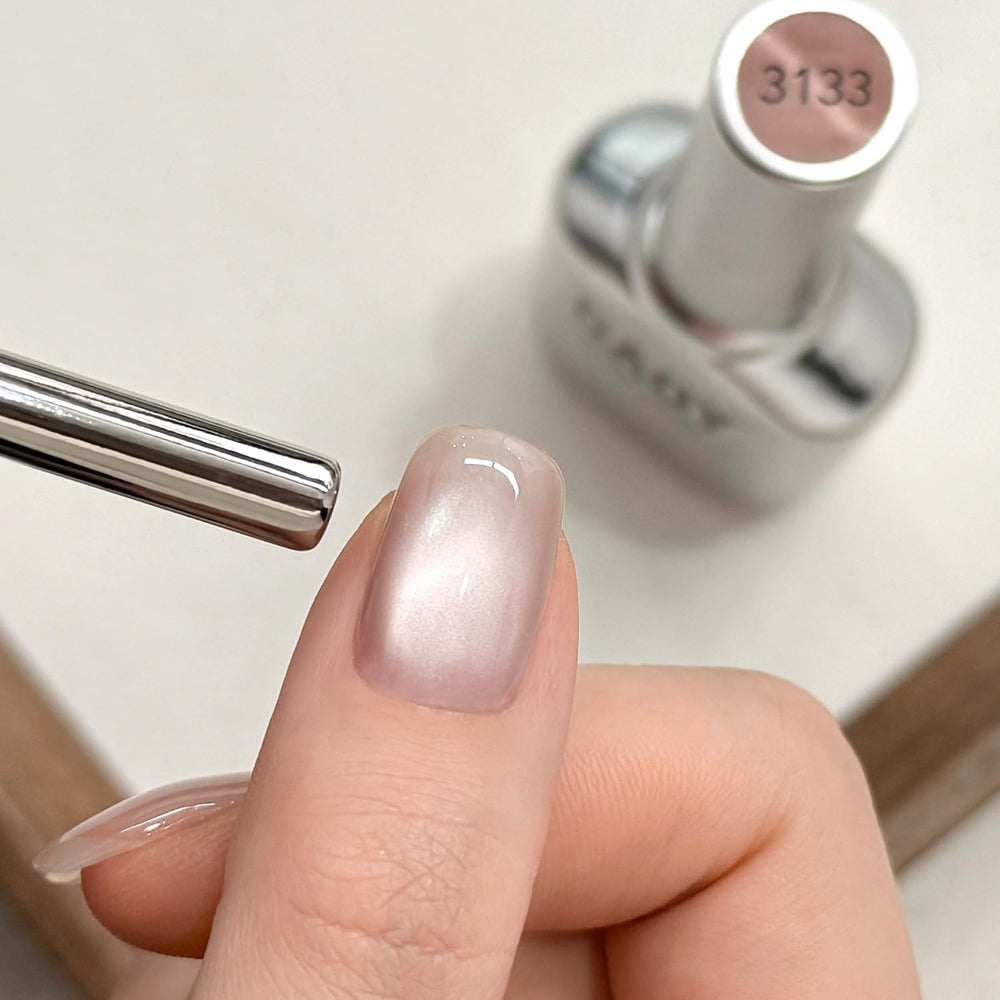GAOY polish texture swatch showing holographic glitter effect, boosts luminous depth