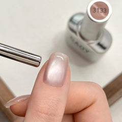 GAOY polish texture swatch showing holographic glitter effect, boosts luminous depth