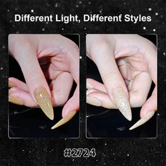 GAOY glitter texture swatch showing holographic sparkle for eye-catching nails